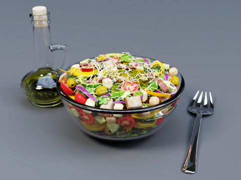 Salad 001 Model 3D