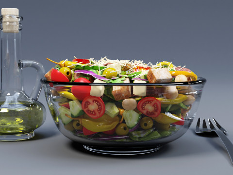 Salad 001 Modello 3D