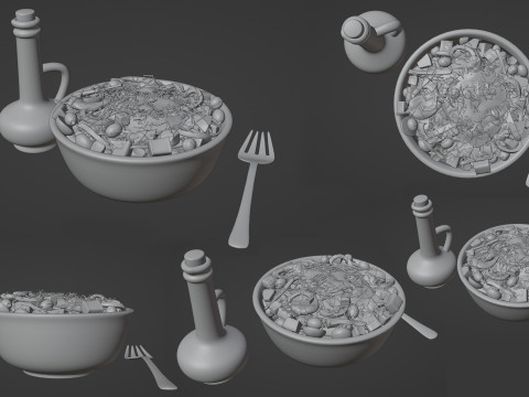 Salad 001 Modello 3D