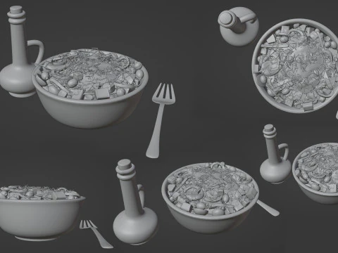 salad 001 Model 3D