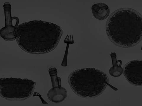 Salad 001 Modello 3D