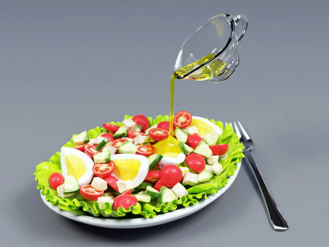 샐러드 002 3D 모델