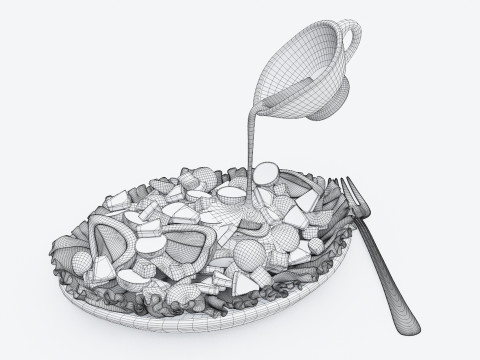 Salad 002 3D Model