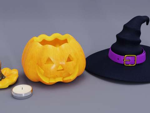 Джек О Ліхтар 003 3D Модель