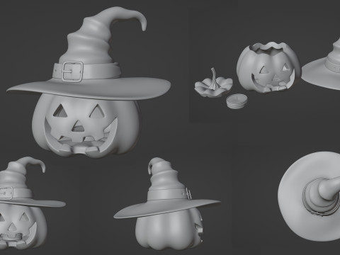 Джек О Ліхтар 003 3D Модель