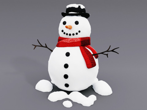 Pupazzo di neve 001 Modello 3D