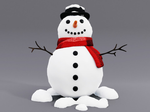Bonhomme de neige 001 Modèle 3D