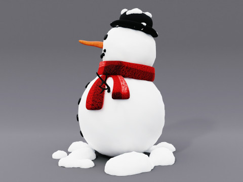Bonhomme de neige 001 Modèle 3D