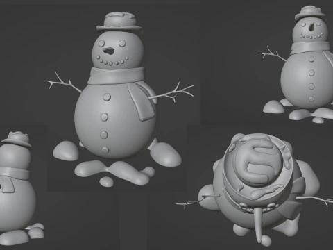 Snowman 001 3D Model