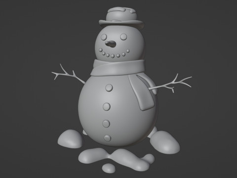 Bonhomme de neige 001 Modèle 3D