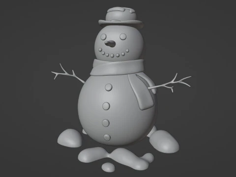 Snowman 001 3D Model
