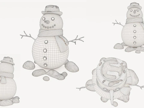 Snowman 001 3D Model