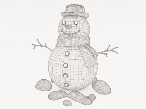 Bonhomme de neige 001 Modèle 3D