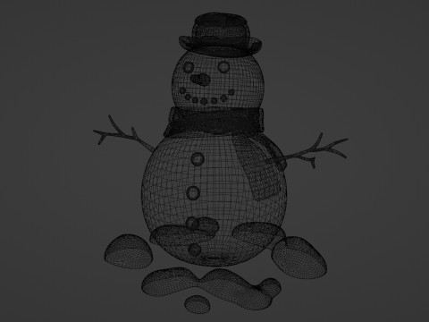 Bonhomme de neige 001 Modèle 3D