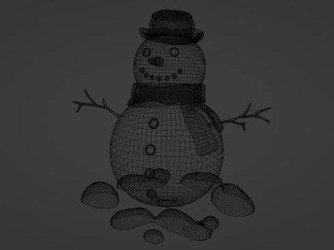 Snowman 001 3D Model