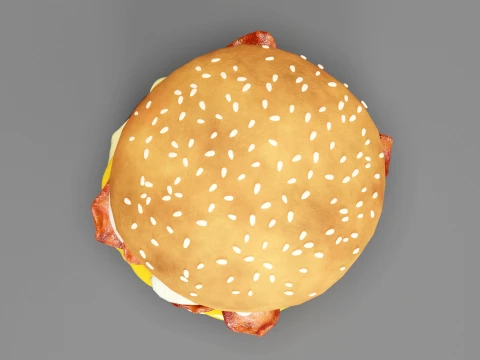 Cheese Burger 001 3D Model