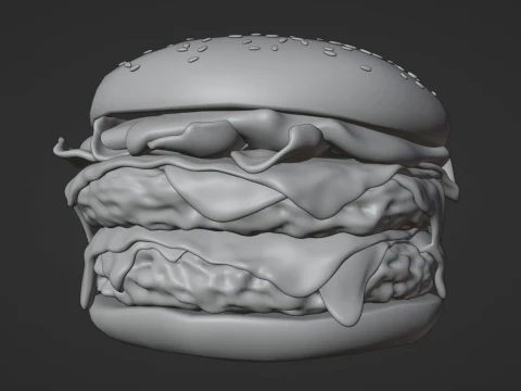 Cheese Burger 001 3D Model