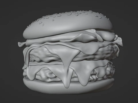 Cheese Burger 001 3D Model