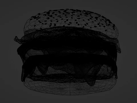 Cheese Burger 001 3D Model