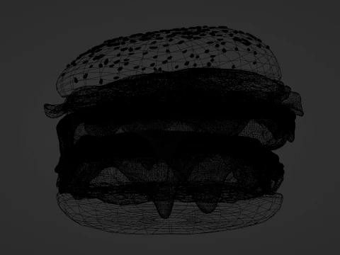 Cheese Burger 001 3D Model