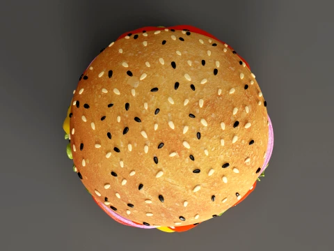 Chicken Burger 001 3D Model