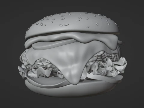 Chicken Burger 001 3D Model