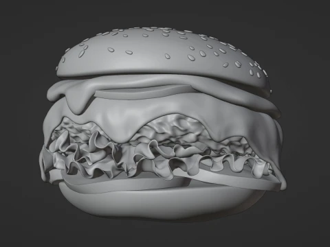 Chicken Burger 001 3D Model