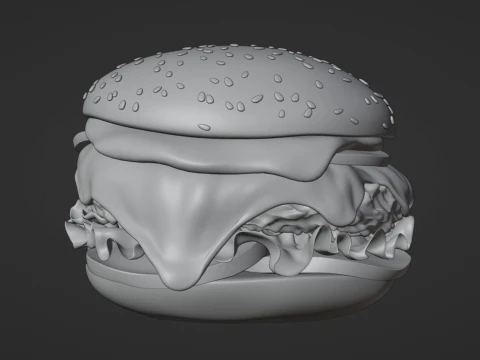 Chicken Burger 001 3D Model