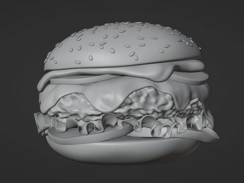 Chicken Burger 001 3D Model