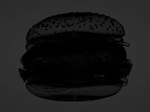 Chicken Burger 001 3D Model