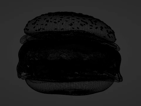 Chicken Burger 001 3D Model