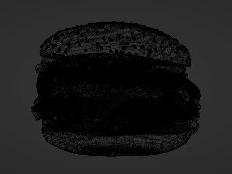 Chicken Burger 001 3D Model