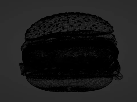Chicken Burger 001 3D Model