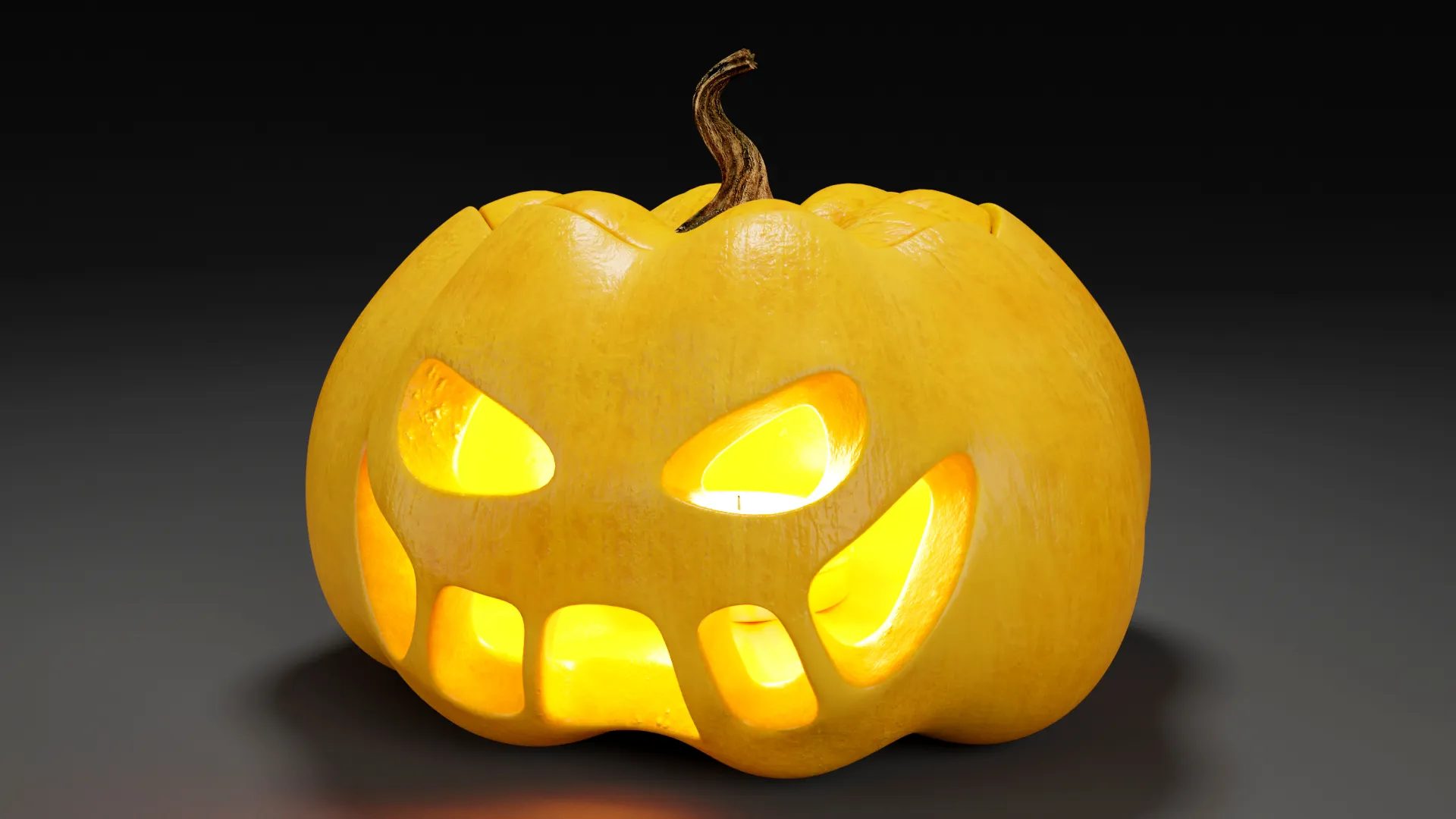Jack O Lantern 005 3D Model .c4d .max .obj .3ds .fbx .stl .blend