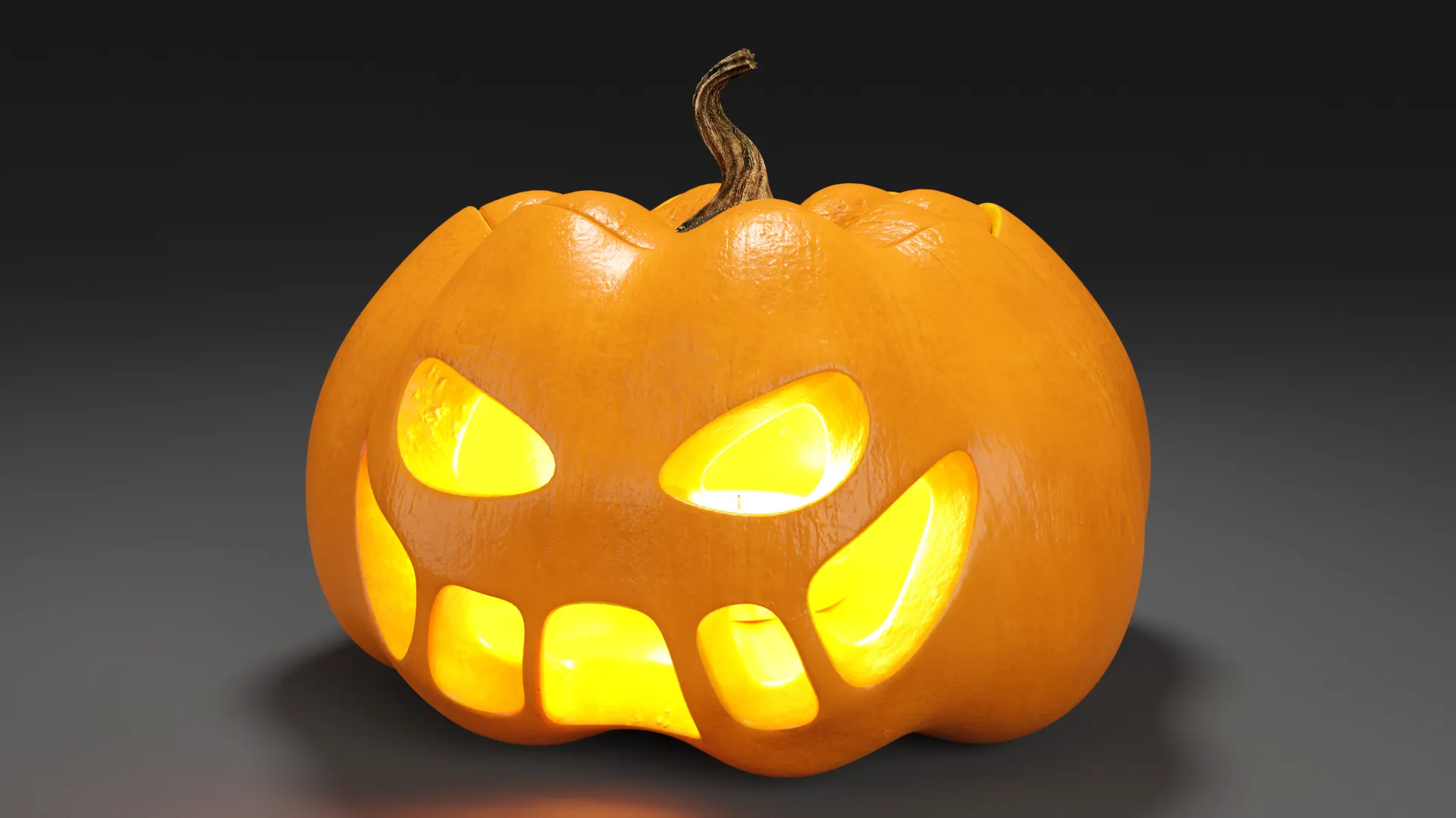 Jack O Lantern 005 3D Model .c4d .max .obj .3ds .fbx .stl .blend 