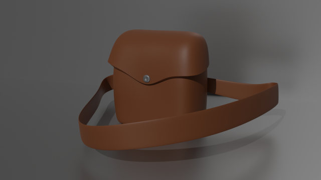 Waist bag vintage 3D Модель .c4d .max .obj .3ds .fbx .stl .blend 