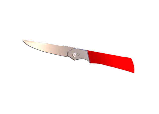 Red pocket knife 3D Model .c4d .max .obj .3ds .fbx .stl .blend 