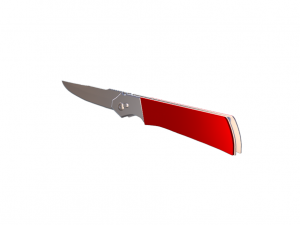 Red pocket knife 3D Model
