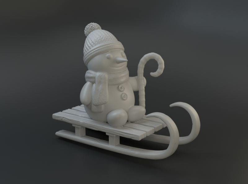 Snowman 3D 打印模型 .c4d .max .obj .3ds .fbx .stl .blend 