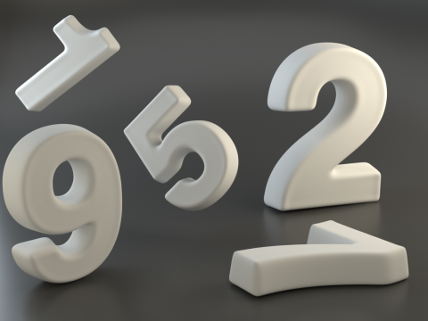 Numbers Modelo de impresión 3D