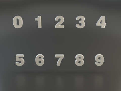 Numbers Modelo de impresión 3D