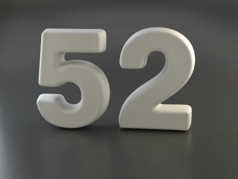 Numbers 3D Print Model
