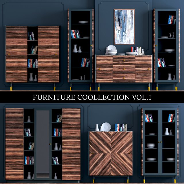 Furniture collection vol1 3Dモデル .c4d .max .obj .3ds .fbx .stl .blend 