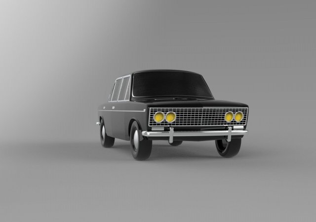 Historical Car Collectible Black 3D Модель .c4d .max .obj .3ds .fbx .stl .blend 