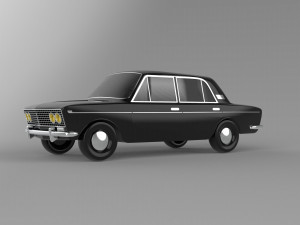 Historical Car Collectible Black 3D Модель