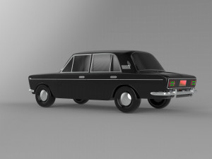 Historical Car Collectible Black 3D Модель