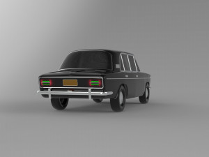 Historical Car Collectible Black 3D Модель