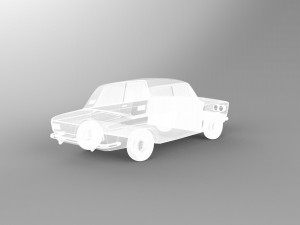 Historical Car Collectible Black 3D Модель