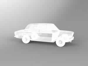 Historical Car Collectible Black 3D Модель
