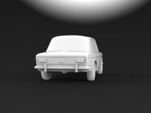 Historical Car Collectible Black 3D Модель